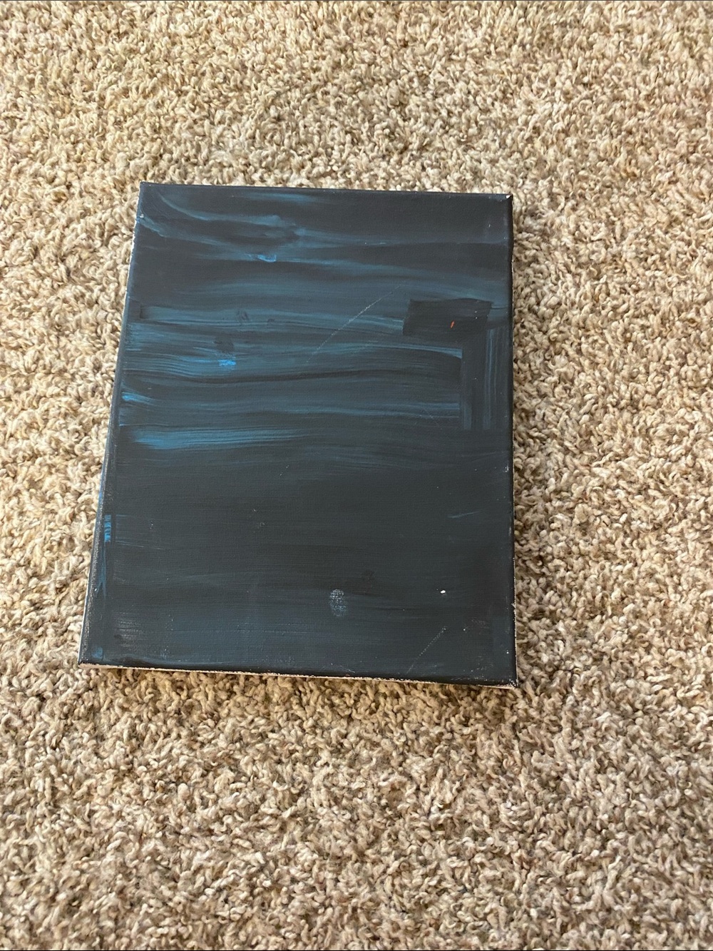 Abstract Dark Blue and Black Canvas Wall Art